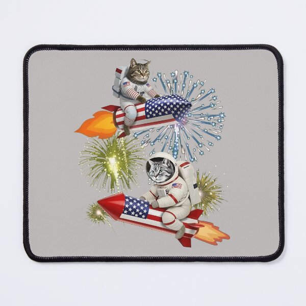 Item preview, Astronaut Cats Riding Patriotic Rockets-65 designed and sold by SiannaMccrory6.