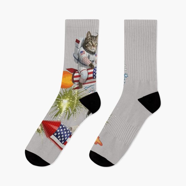 Item preview, Astronaut Cats Riding Patriotic Rockets-65 designed and sold by SiannaMccrory6.