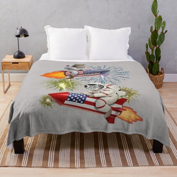Item preview, Astronaut Cats Riding Patriotic Rockets-65 designed and sold by SiannaMccrory6.
