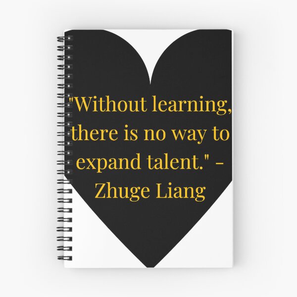 Item preview, Zhuge Liang Quote – Gold Text Black Heart designed and sold by TheIconSmith.