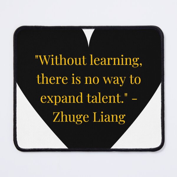 Item preview, Zhuge Liang Quote – Gold Text Black Heart designed and sold by TheIconSmith.