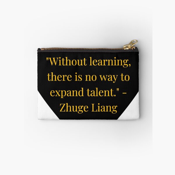 Item preview, Zhuge Liang Quote – Gold Text Black Heart designed and sold by TheIconSmith.