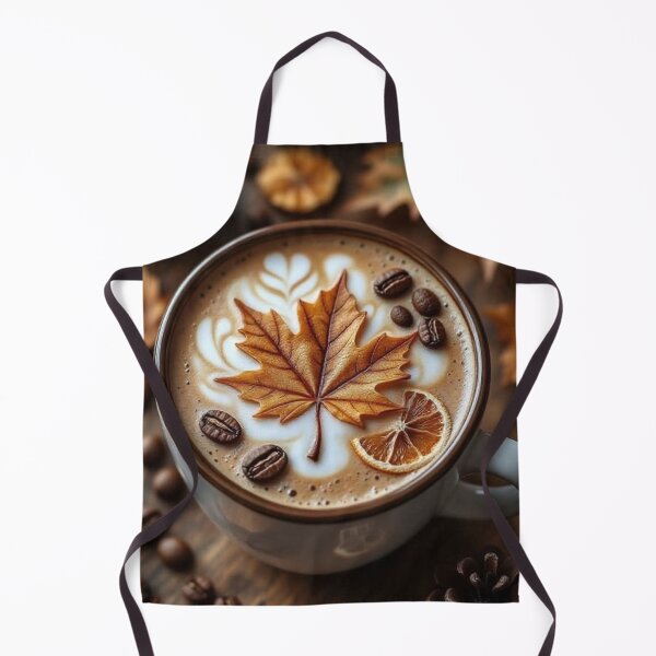 Item preview, Cozy Autumn Coffee Latte Art — Maple Leaf and Cinnamon Season designed and sold by LYAN-STORE.