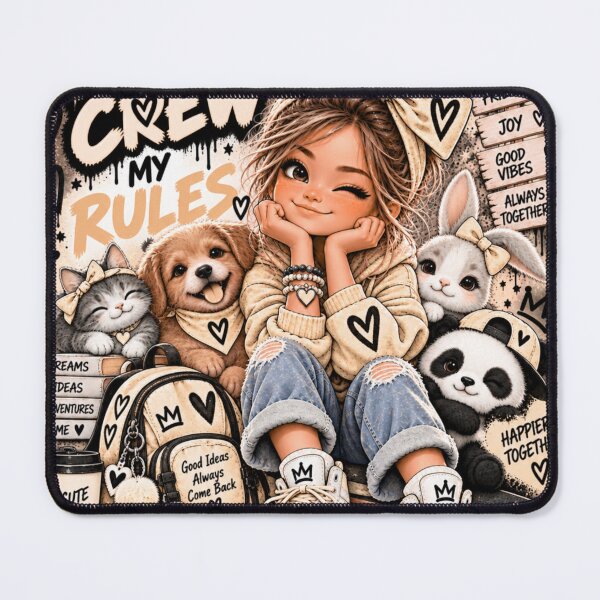 Item preview, My Crew, My Rules – Girl with Her Friends designed and sold by MONIKA08 DESIGN.