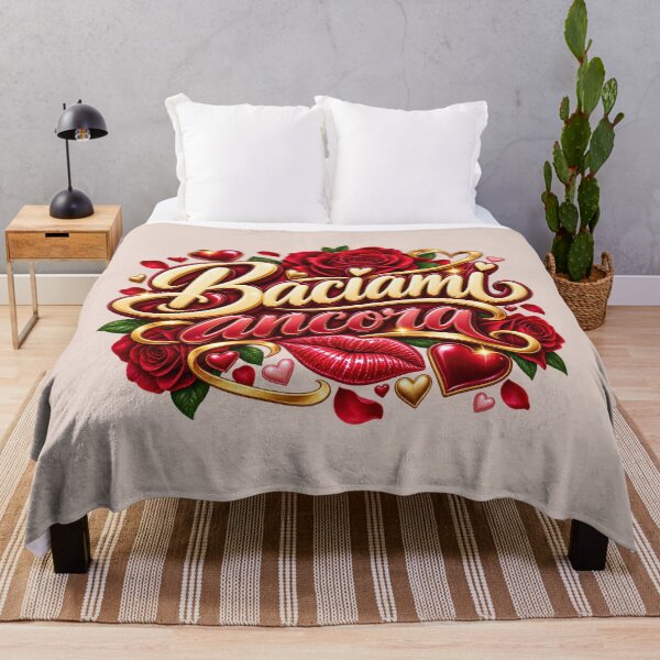 Item preview, Kiss Me Again - Red Lips Roses and Golden Hearts Romantic Italian Design designed and sold by MetaModel Editions.