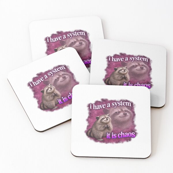 Item preview, System Chaos Raccoon Meme designed and sold by LongIslandDesgn.