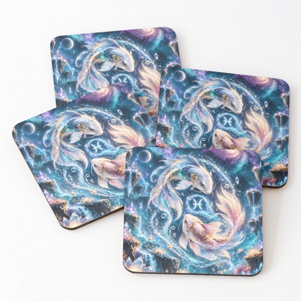 Item preview, Pisces star sign in the galaxy space nebula designed and sold by knuppify.