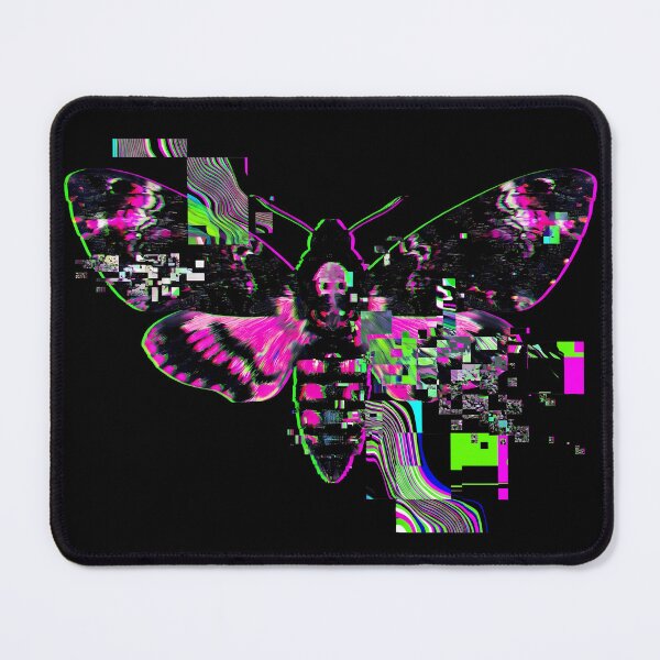 Item preview, Neon Glitch Death's Head Moth Art designed and sold by kyotoglitch.