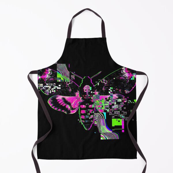 Item preview, Neon Glitch Death's Head Moth Art designed and sold by kyotoglitch.