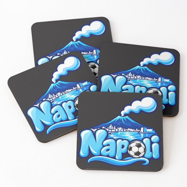 Item preview, Napoli Bubble Typography with Vesuvius Volcano and Soccer Ball designed and sold by MetaModel Editions.