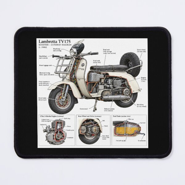 Item preview, 1960s Sixties scooter Mods 2 stroke designed and sold by KALEIDOSCOPE UK.