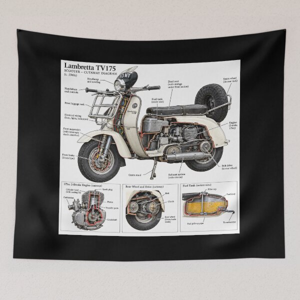 Item preview, 1960s Sixties scooter Mods 2 stroke designed and sold by KALEIDOSCOPE UK.