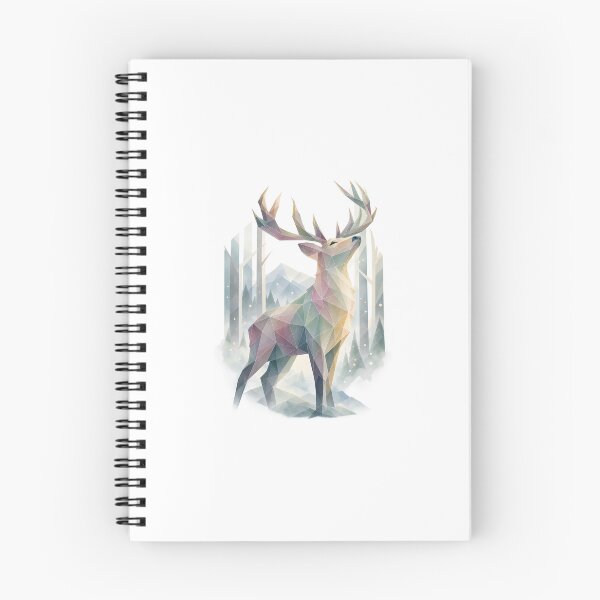 Item preview, Geometric deer in pastel - winter forest designed and sold by LongIslandDesgn.