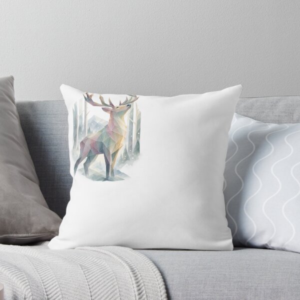 Item preview, Geometric deer in pastel - winter forest designed and sold by LongIslandDesgn.