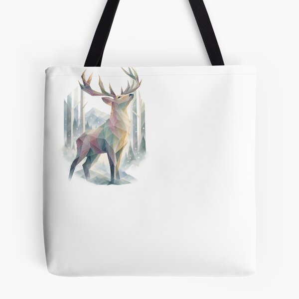 Item preview, Geometric deer in pastel - winter forest designed and sold by LongIslandDesgn.