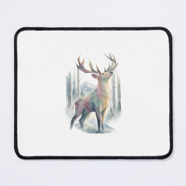 Item preview, Geometric deer in pastel - winter forest designed and sold by LongIslandDesgn.