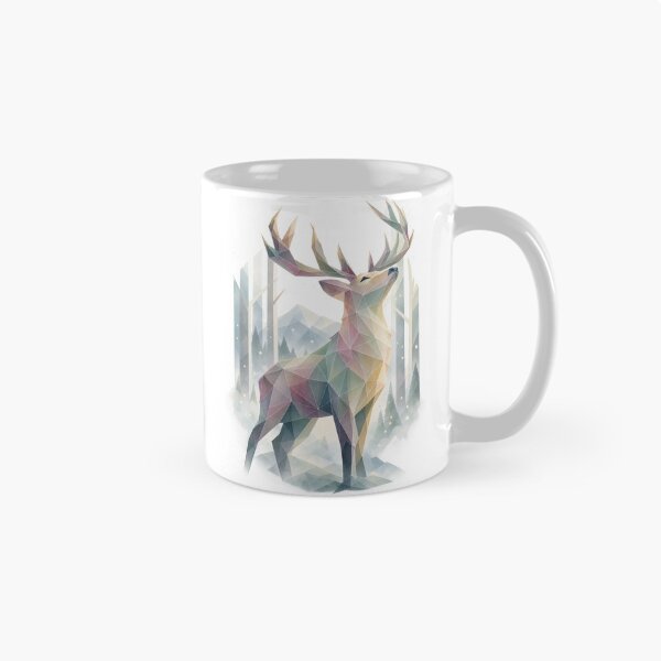 Item preview, Geometric deer in pastel - winter forest designed and sold by LongIslandDesgn.