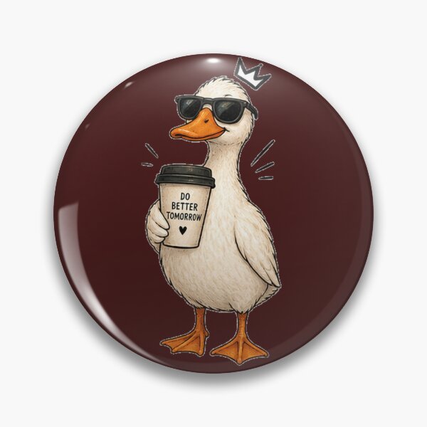 Item preview, Do Better Tomorrow Funny Duck  designed and sold by DrAsmaaMohamed.
