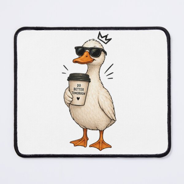 Item preview, Do Better Tomorrow Funny Duck designed and sold by DrAsmaaMohamed.