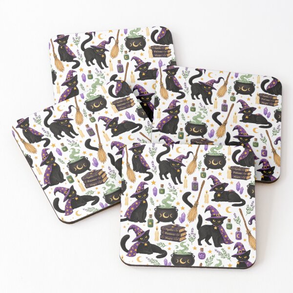 Item preview, Black Cat Pattern designed and sold by fivestarprints.
