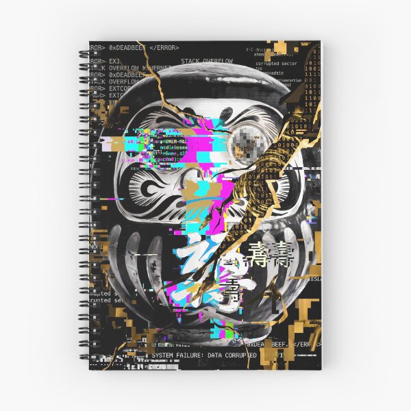 Item preview, Corrupted Kintsugi Daruma Cyberpunk Art designed and sold by kyotoglitch.
