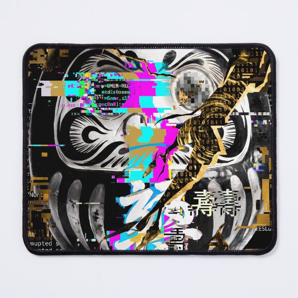 Item preview, Corrupted Kintsugi Daruma Cyberpunk Art designed and sold by kyotoglitch.