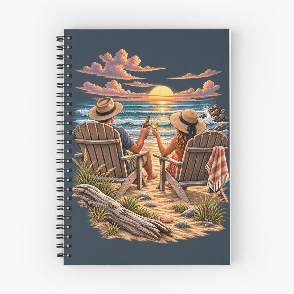 Item preview, Couple Beach Sunset Toast Vintage Coastal designed and sold by BROHLine Studio.