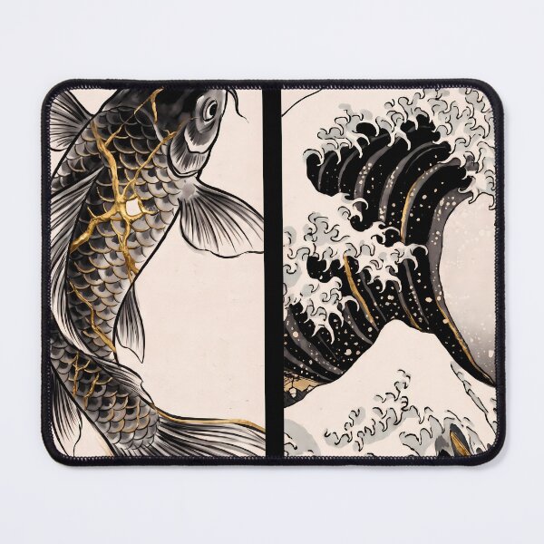 Item preview, Kintsugi Koi and Wave Diptych designed and sold by kyotoglitch.