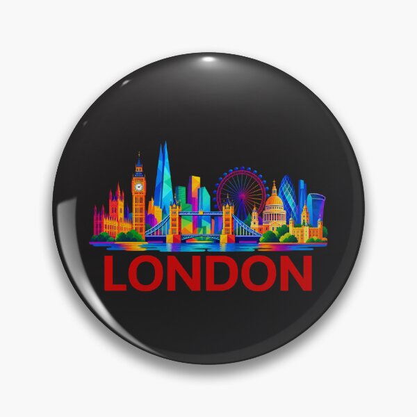 Item preview, London Skyline Colorful Geometric Illustration with Bold Typography designed and sold by MetaModel Editions.