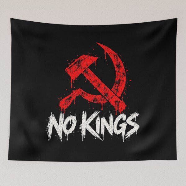 Item preview, No Kings American Flag Middle Finger Protest designed and sold by TEEJAMBOREE.