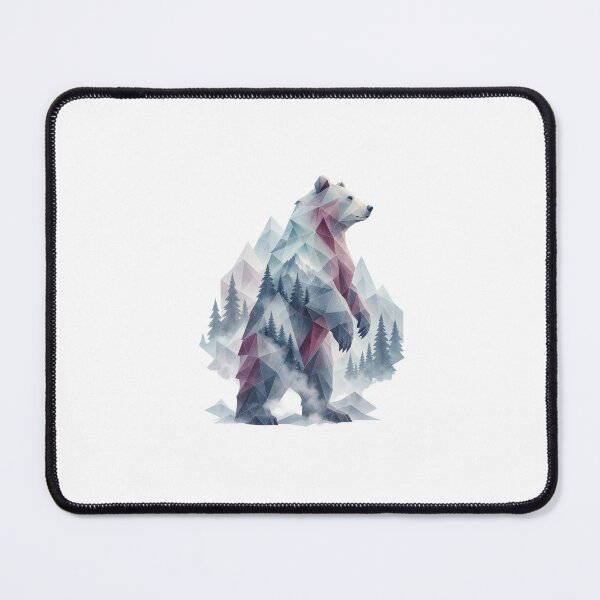 Item preview, Polygon bear in the mountains designed and sold by LongIslandDesgn.