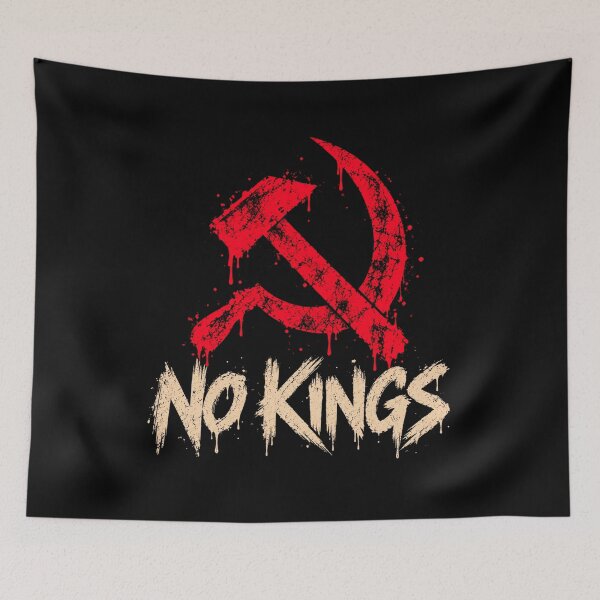 Item preview, No Kings American Flag Middle Finger Protest designed and sold by TEEJAMBOREE.