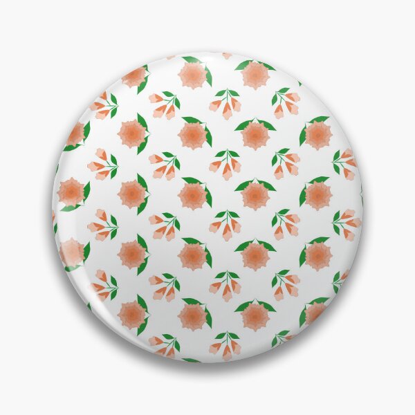 Item preview, Peach Floral and Bell Flower Seamless Pattern with Green Leaves designed and sold by Ei-Ei.