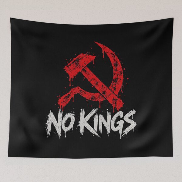 Item preview, No Kings American Flag Middle Finger Protest designed and sold by TEEJAMBOREE.