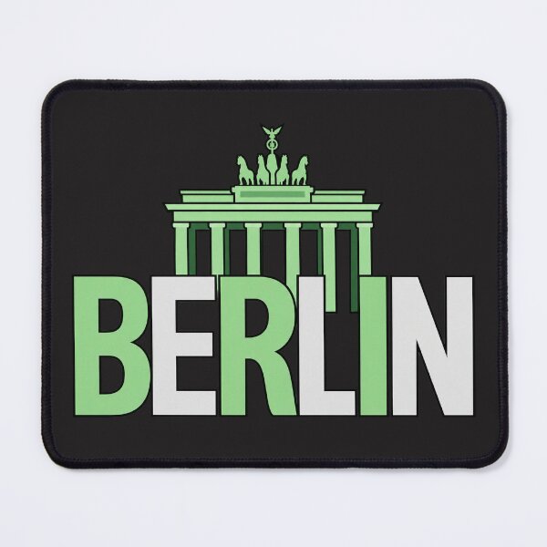 Item preview, Berlin Skyline Typography with Brandenburg Gate Illustration designed and sold by MetaModel Editions.