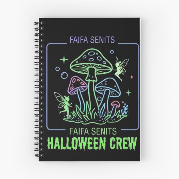 Item preview, Faifa Senits Halloween Crew Neon Spooky Vintage Cute Magic Mushrooms designed and sold by PetalsPaws.