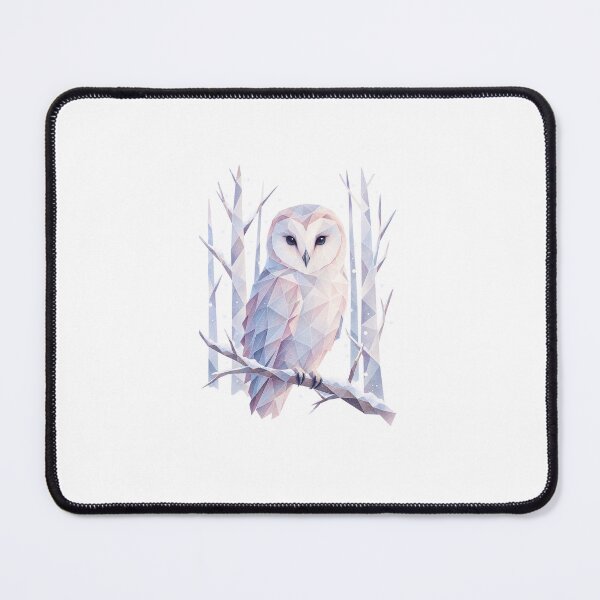 Item preview, Pastel-colored polygon owl - owl art designed and sold by LongIslandDesgn.