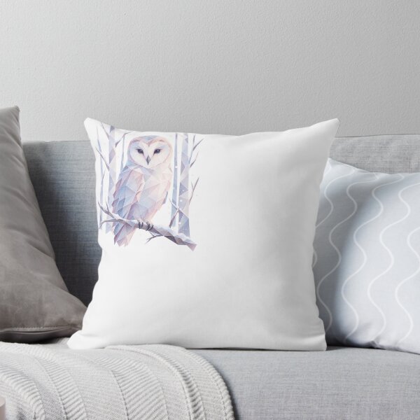 Item preview, Pastel-colored polygon owl - owl art designed and sold by LongIslandDesgn.