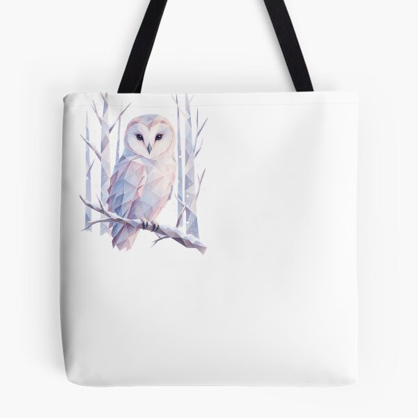 Item preview, Pastel-colored polygon owl - owl art designed and sold by LongIslandDesgn.