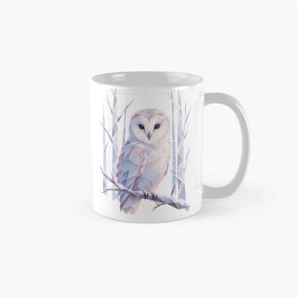 Item preview, Pastel-colored polygon owl - owl art designed and sold by LongIslandDesgn.