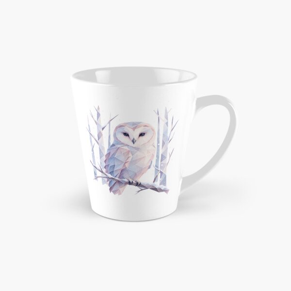 Item preview, Pastel-colored polygon owl - owl art designed and sold by LongIslandDesgn.