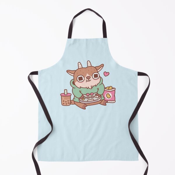 Item preview, Cute Gamer Goat With Boba Tea And Snack designed and sold by rustydoodle.