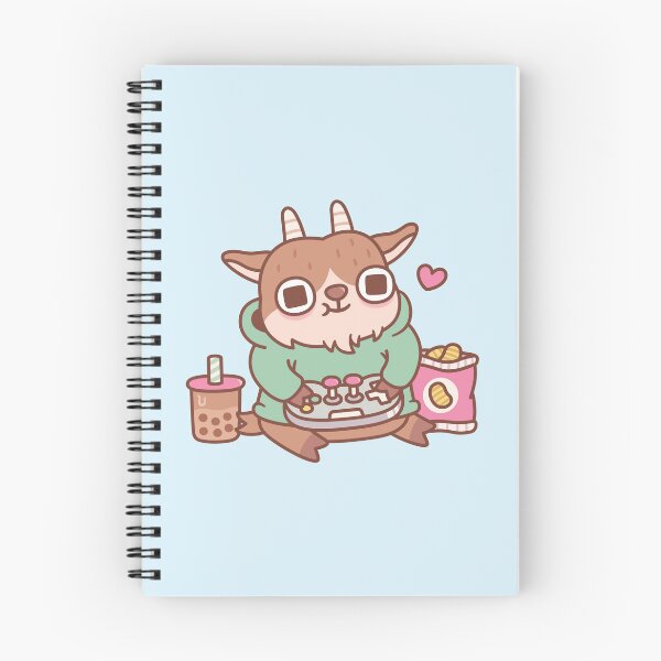 Item preview, Cute Gamer Goat With Boba Tea And Snack designed and sold by rustydoodle.
