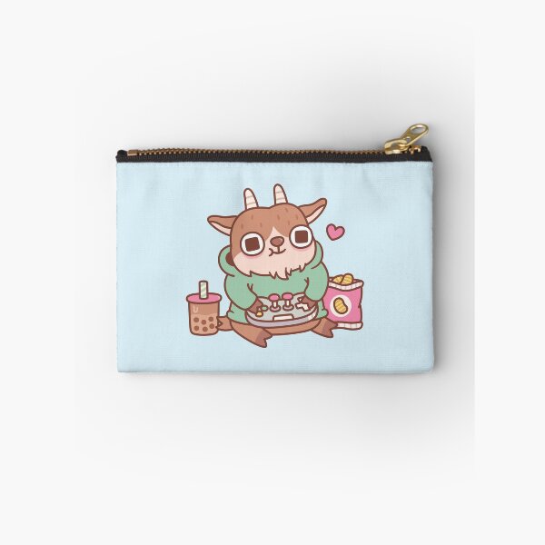Item preview, Cute Gamer Goat With Boba Tea And Snack designed and sold by rustydoodle.