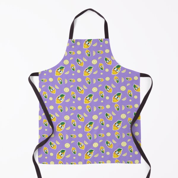 Item preview, Cute lemons on lilac background pattern - Wood carved Fruit designed and sold by TurquoiseChicken.