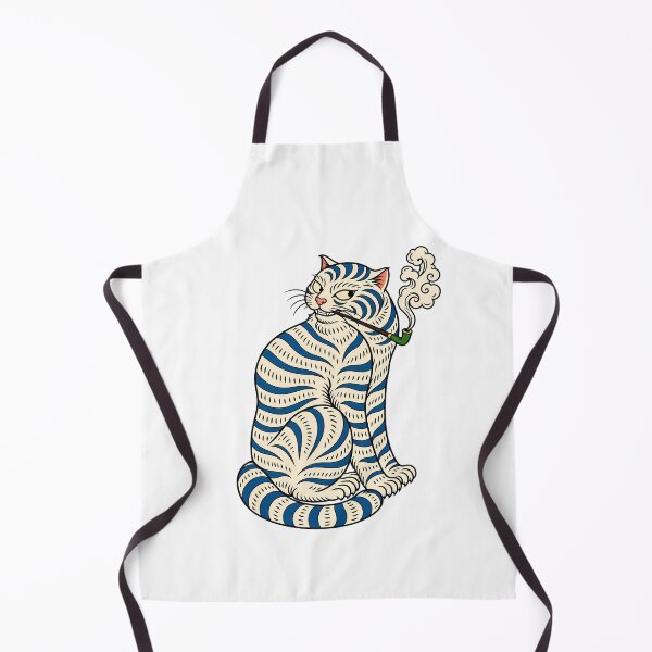 Item preview, Smoking Tiger Cat – Japanese Tattoo Style Cat designed and sold by SupplyCode.