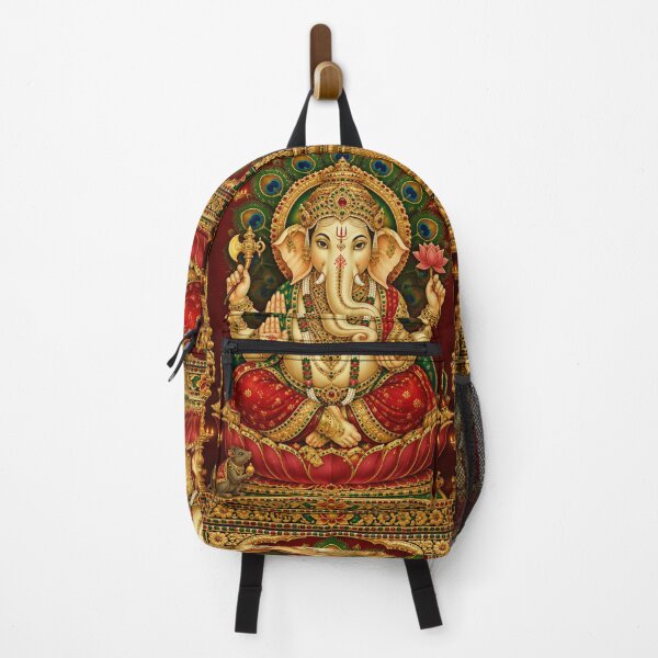 Item preview, Ganesha Tanjore Art T-Shirt – Ganpati Bappa Devotional Print designed and sold by Fanverse Merchandise.