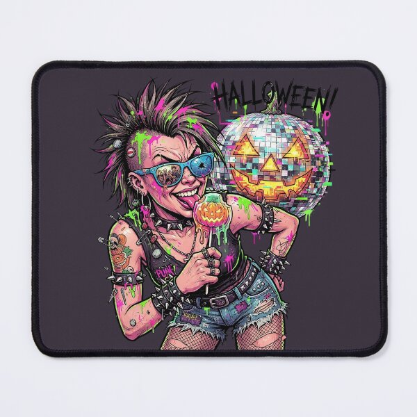 Item preview, Halloween Wicked Punk Lollipop Disco Pumpkin designed and sold by Voodoo Store Paranormal Collections.
