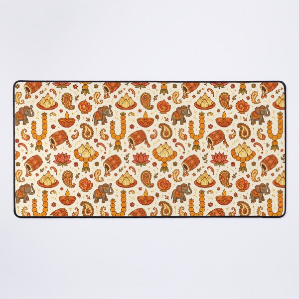 Item preview, Ganesh Chaturthi Doodle Pattern – Modak & Marigold Festive Print designed and sold by Fanverse Merchandise.