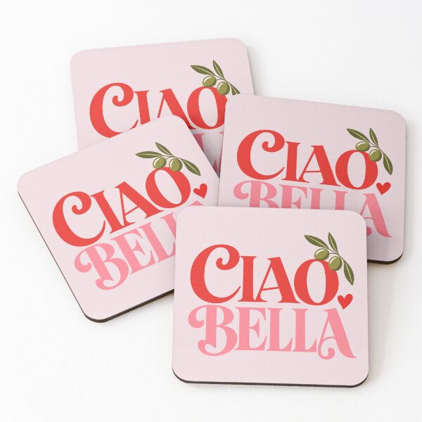 Item preview, Ciao Bella Two-Tone Typography with Olive Branch and Heart designed and sold by MetaModel Editions.